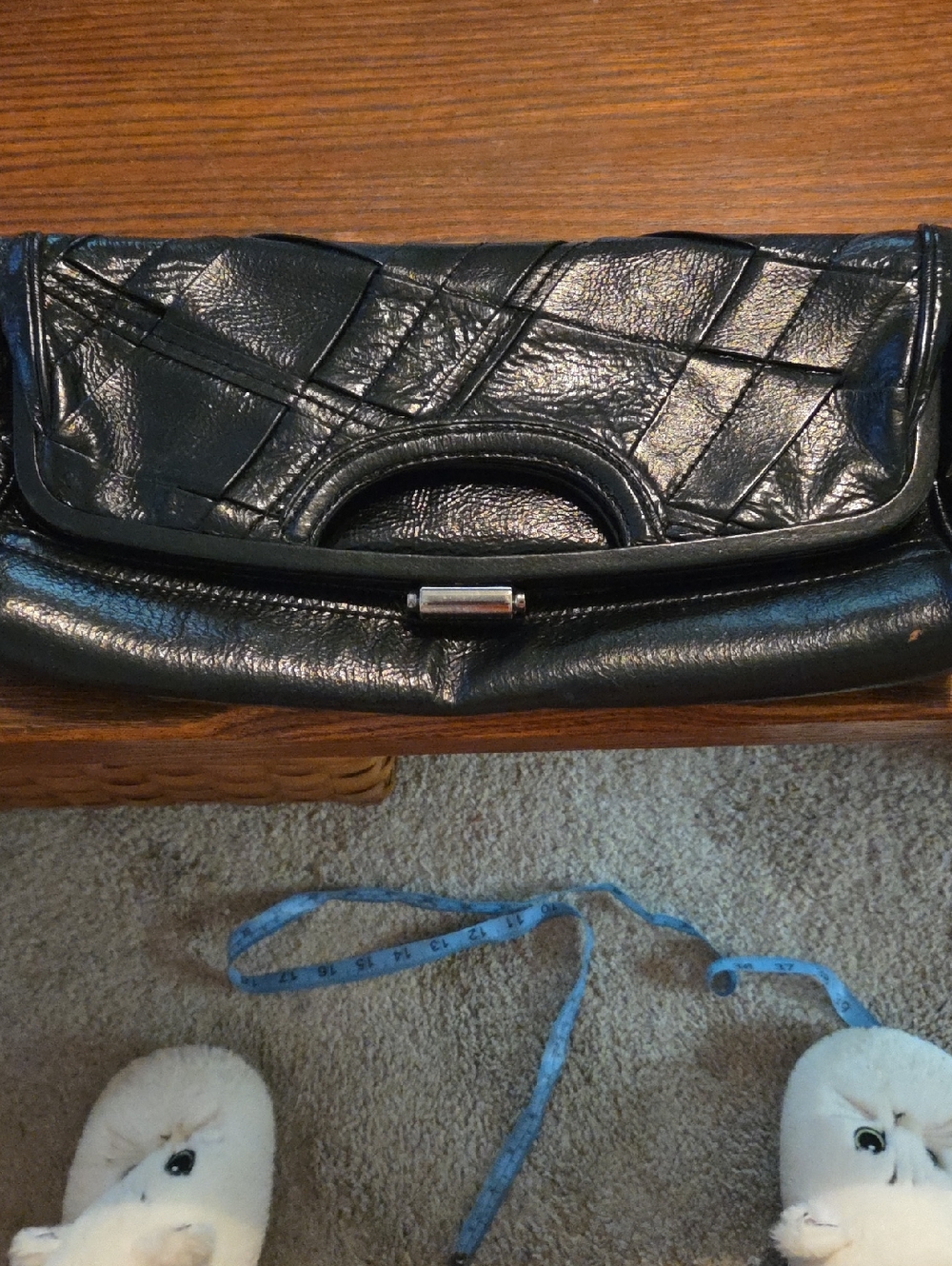 Elliott Lucca Black Leather Clutch